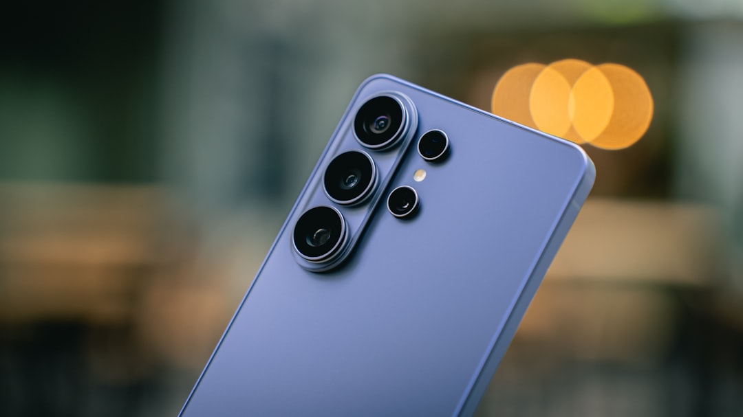Modern smartphone with multiple camera lenses