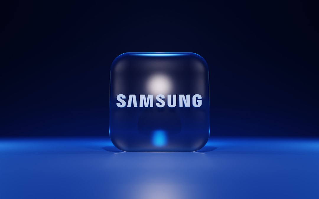 a blue cube with a white logo